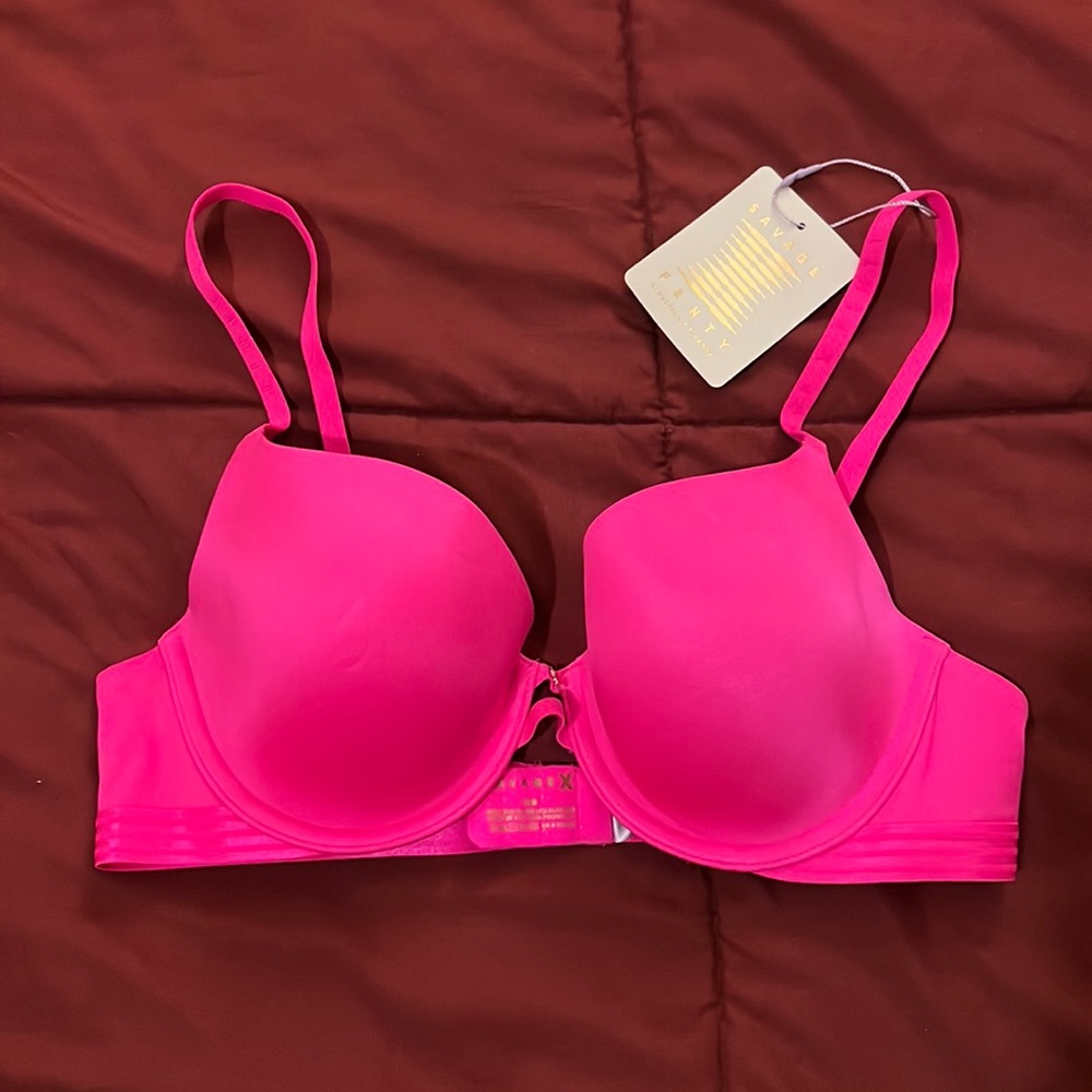 BNWT Savage X Fenty T-Shirt Bra ‘Pink Highlighter’ Sz 36B